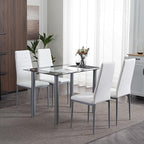 Karl home Dining Chairs Set of 4, PU Leather & High Back