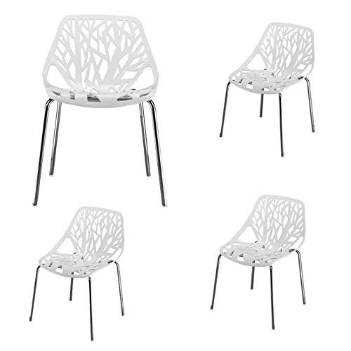 Karl home Dining Chairs Set of 4, PU Leather & High Back