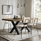 Karl home Dining Chairs Set of 4, PU Leather & High Back