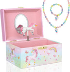 Girls' Musical Jewelry Box Organizer with Jewelry Set