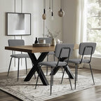 Karl home Dining Chairs Set of 4, PU Leather & High Back