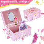 Girls' Musical Jewelry Box Organizer with Jewelry Set