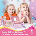 Girls' Musical Jewelry Box Organizer with Jewelry Set