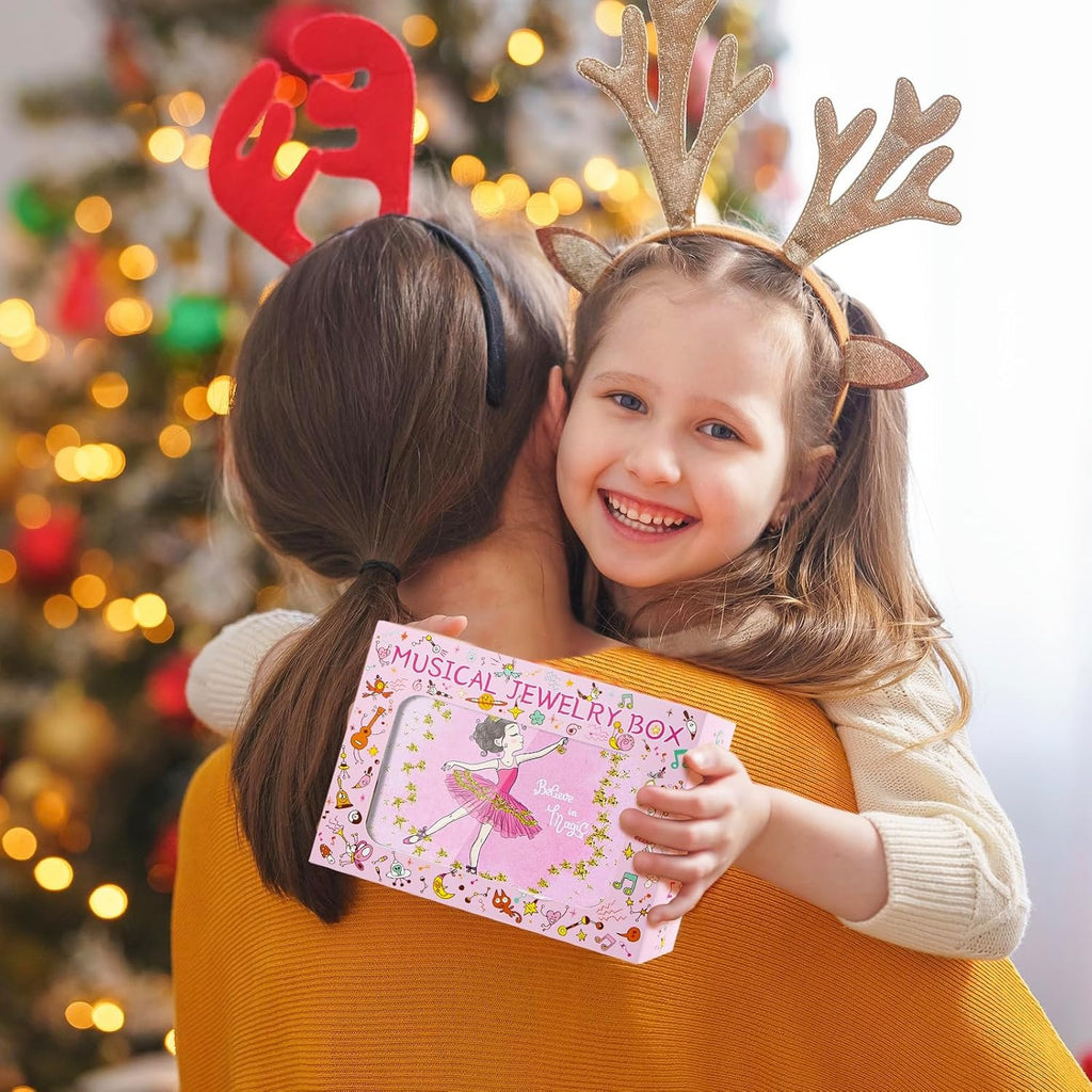 Girls' Musical Jewelry Box Organizer with Jewelry Set