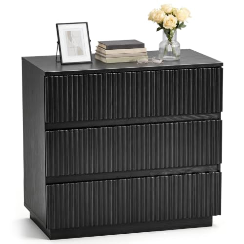home White Wood Effect 4 Drawer Modern Dresser, Bedroom Storage Chest