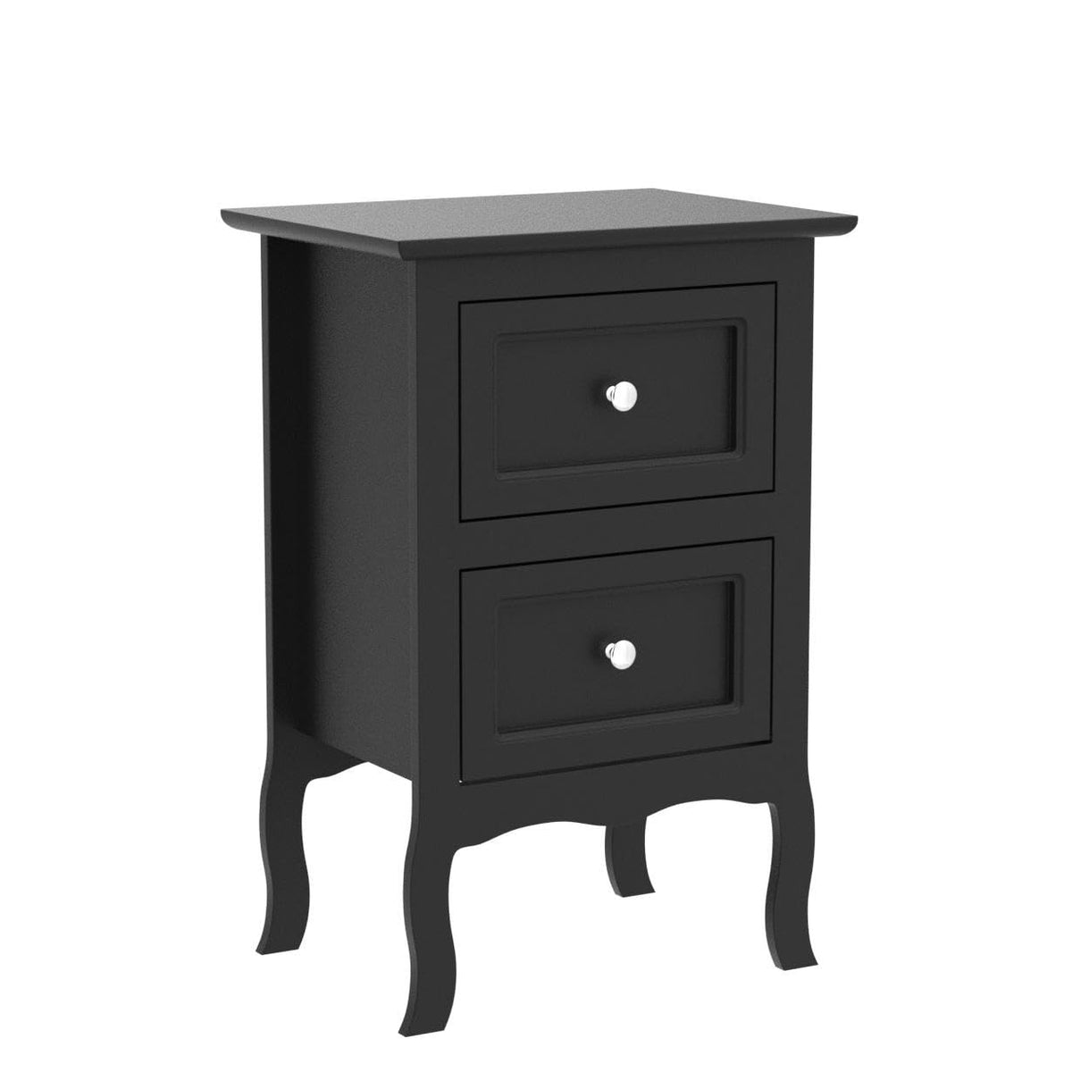 Farmhouse Nightstand Set of 2, 2 Drawer Bedside Side Table