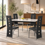 Karl home Dining Chairs Set of 4, PU Leather & High Back