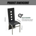 Karl home Dining Chairs Set of 4, PU Leather & High Back