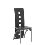 Karl home Dining Chairs Set of 4, PU Leather & High Back