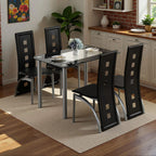 Karl home Dining Chairs Set of 4, PU Leather & High Back