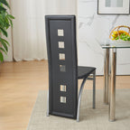Karl home Dining Chairs Set of 4, PU Leather & High Back