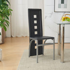 Karl home Dining Chairs Set of 4, PU Leather & High Back