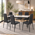 Karl home Dining Chairs Set of 4, PU Leather & High Back
