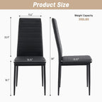 Karl home Dining Chairs Set of 4, PU Leather & High Back