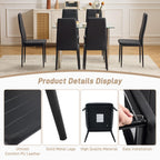 Karl home Dining Chairs Set of 4, PU Leather & High Back