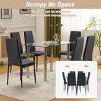 Karl home Dining Chairs Set of 4, PU Leather & High Back