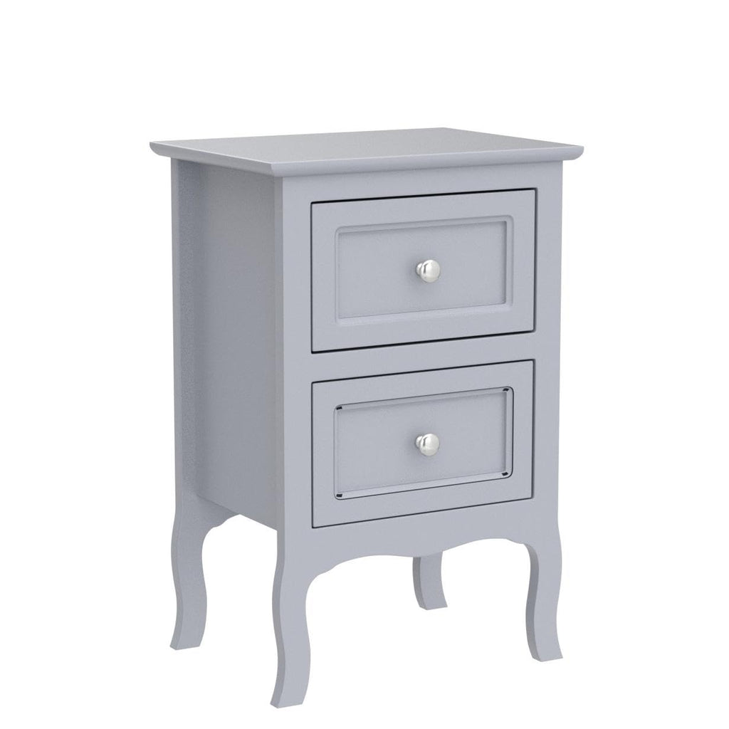 Farmhouse Nightstand Set of 2, 2 Drawer Bedside Side Table