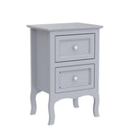 Farmhouse Nightstand Set of 2, 2 Drawer Bedside Side Table