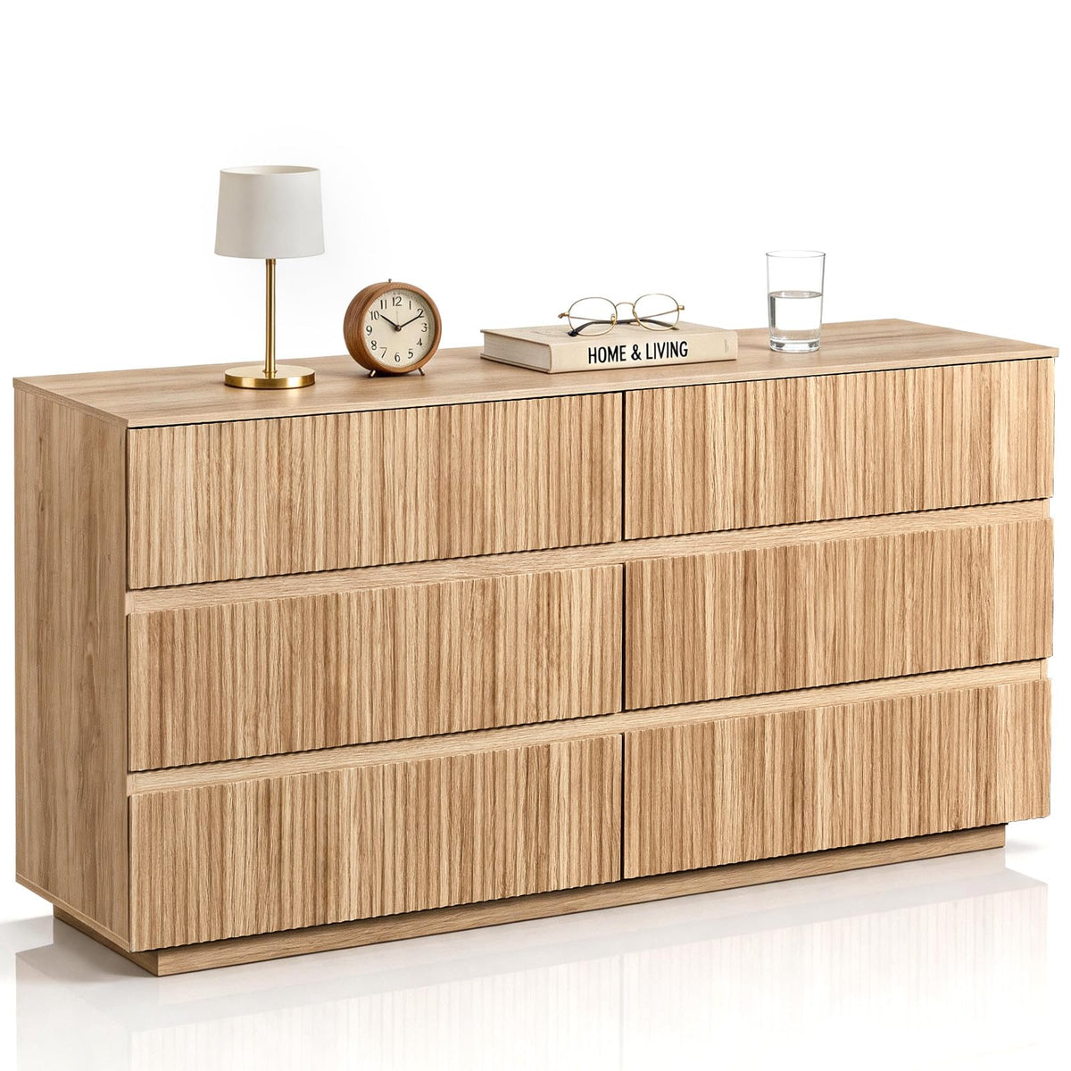 home White Wood Effect 4 Drawer Modern Dresser, Bedroom Storage Chest