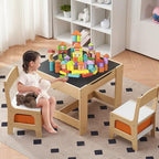 home 3 in 1 Toddler Table and Chair Set, Activity Table with Storage