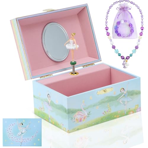 Girls' Musical Jewelry Box Organizer with Jewelry Set