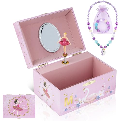 Girls' Musical Jewelry Box Organizer with Jewelry Set