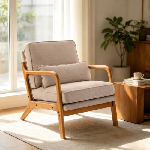 home Mid-Century Modern Accent Reading Chair,