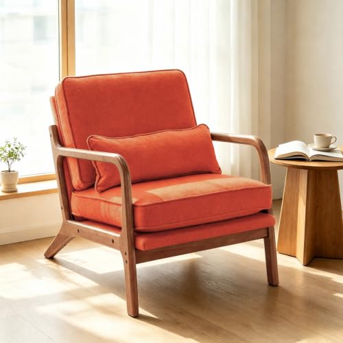 home Mid-Century Modern Accent Reading Chair,