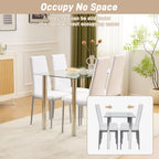 Karl home Dining Chairs Set of 4, PU Leather & High Back