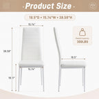 Karl home Dining Chairs Set of 4, PU Leather & High Back