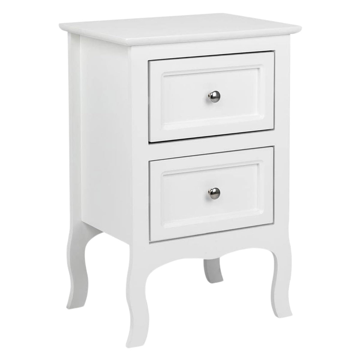 Farmhouse Nightstand Set of 2, 2 Drawer Bedside Side Table